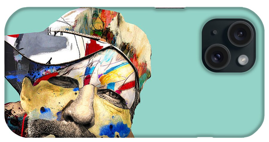 Pop Art iPhone Case featuring the mixed media The Street Artist by Dominic Piperata