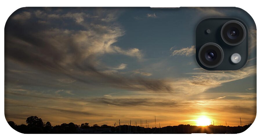 Sunset iPhone Case featuring the photograph The Sun Sets in Milford by Karol Livote