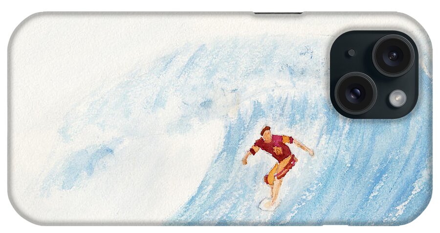 Surf iPhone Case featuring the painting The Surfer by Ken Powers