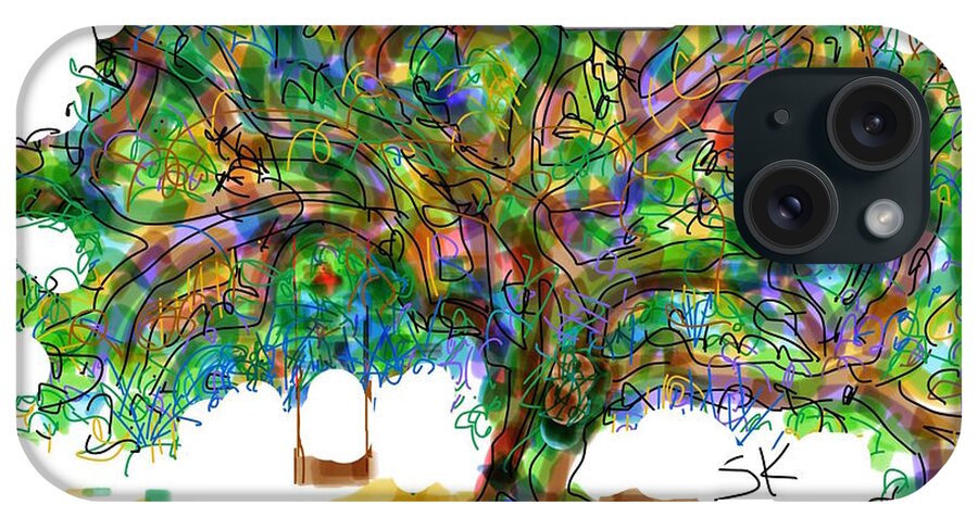 Tree iPhone Case featuring the digital art The Swing by Sherry Killam