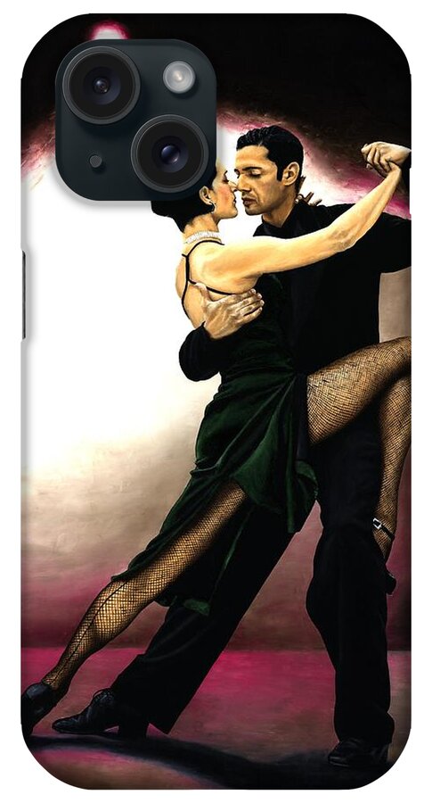 Tango iPhone Case featuring the painting The Temptation of Tango by Richard Young
