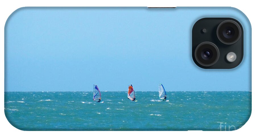 Photography iPhone Case featuring the photograph The Three Surfers by Francesca Mackenney