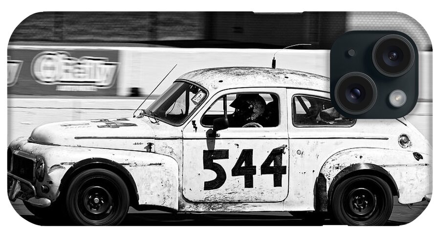 Sports iPhone Case featuring the photograph The Tortoise -- 1963 Volvo PV544 at the 24 Hours of LeMons Race, Sonoma California by Darin Volpe