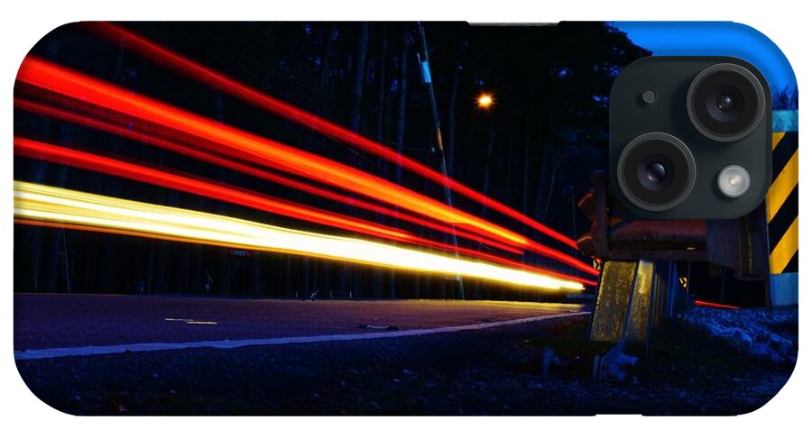 Light Trail iPhone Case featuring the photograph The Trail To... by Nicole Lloyd