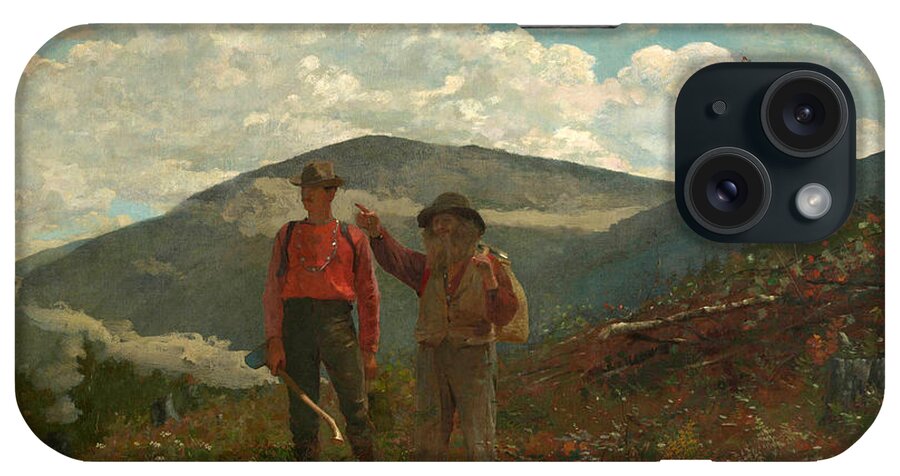 Winslow Homer iPhone Case featuring the painting The two guides by Winslow Homer