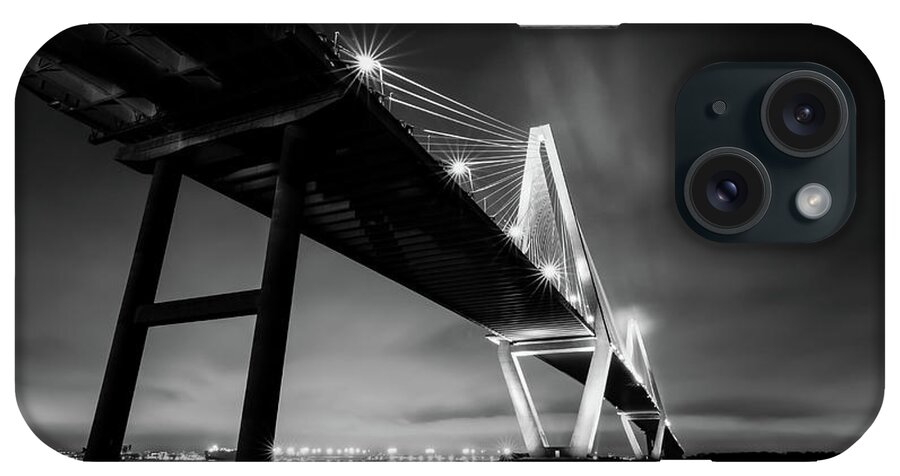 Charleston iPhone Case featuring the photograph The Vanishing Point in Black and White by Norma Brandsberg