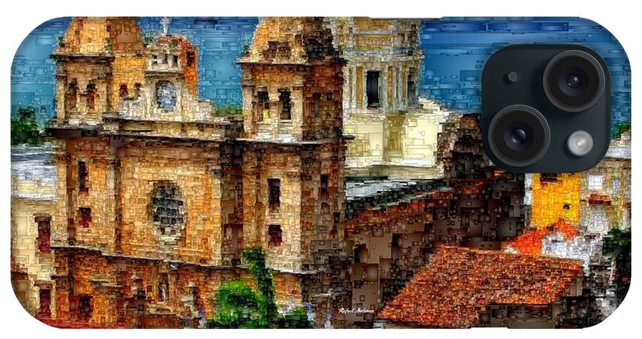 Rafael Salazar iPhone Case featuring the digital art The Walled City in Cartagena de Indias Colombia by Rafael Salazar