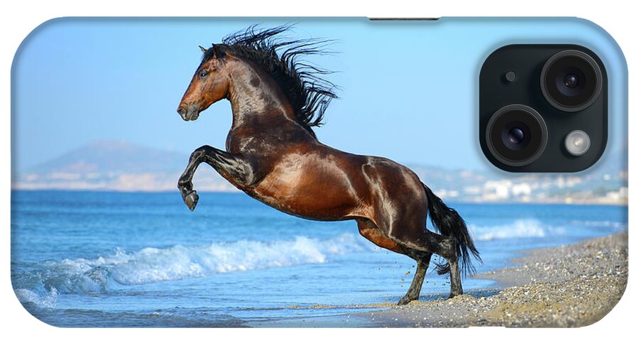 Russian Artists New Wave iPhone Case featuring the photograph The Wave. Andalusian Horse by Ekaterina Druz