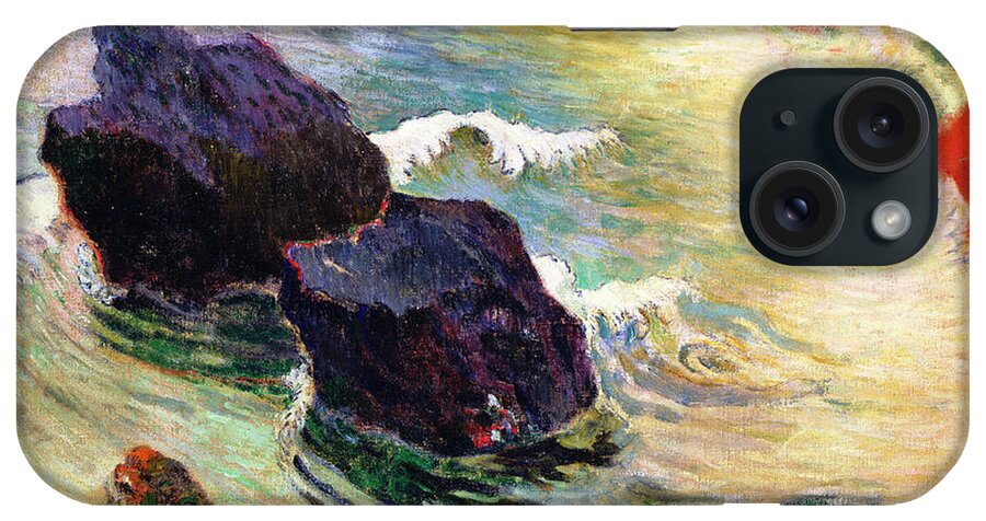 Paul Gauguin iPhone Case featuring the painting The Wave by Paul Gauguin