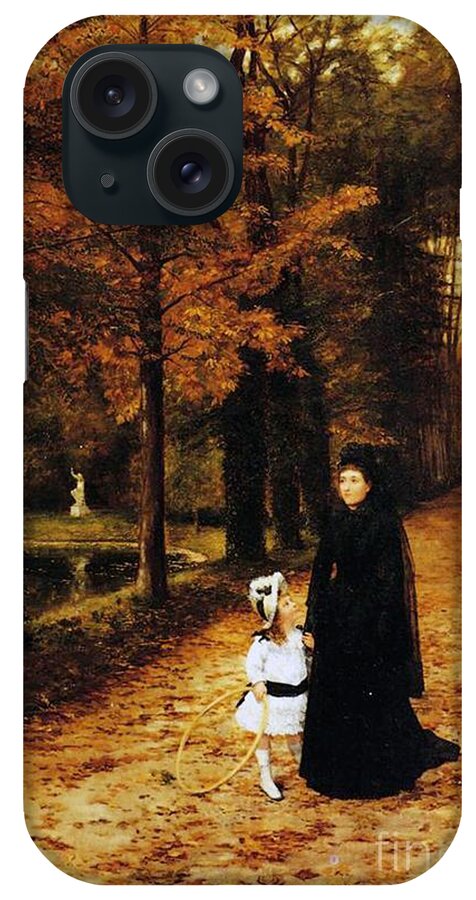 The Widow's Walk iPhone Case featuring the painting The Widow's Walk, 1887 by Horace de Callias by Horace de Callias