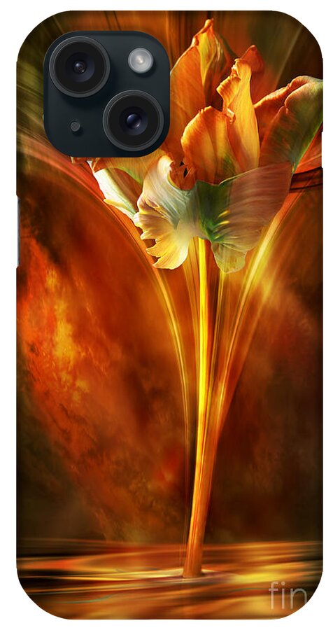 Colorfull Tulip iPhone Case featuring the digital art The wild and beautiful by Johnny Hildingsson