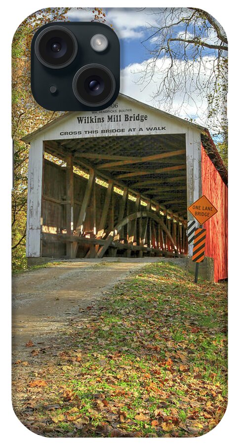 Covered Bridge iPhone Case featuring the photograph The Wilkins Mill Covered Bridge by Harold Rau