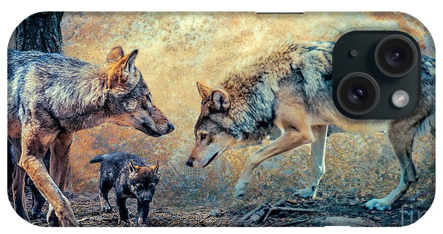 Wolf Family iPhone Case featuring the photograph The Wolf Family by Brian Tarr