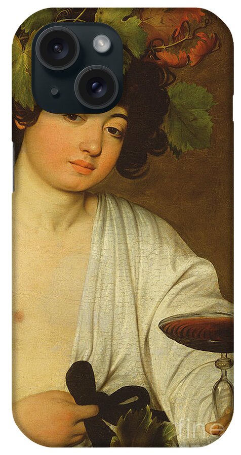 The Young Bacchus iPhone Case featuring the painting The Young Bacchus by Caravaggio