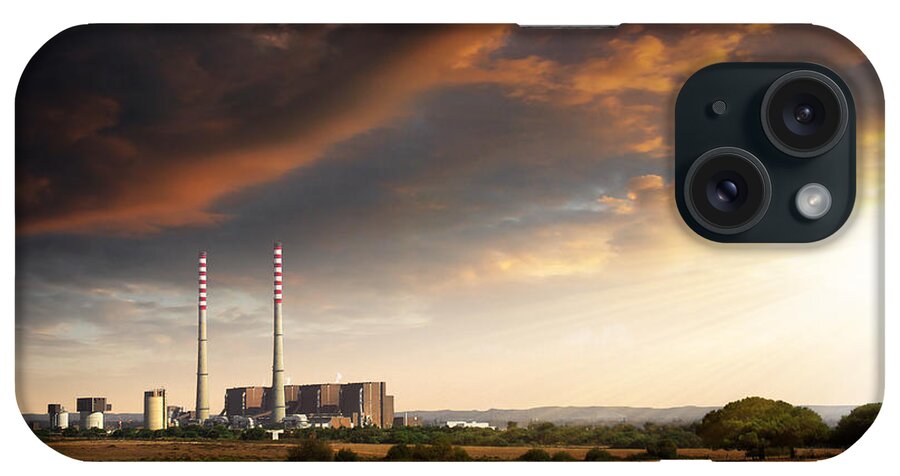 Building iPhone Case featuring the photograph Thermoelectrical Plant by Carlos Caetano