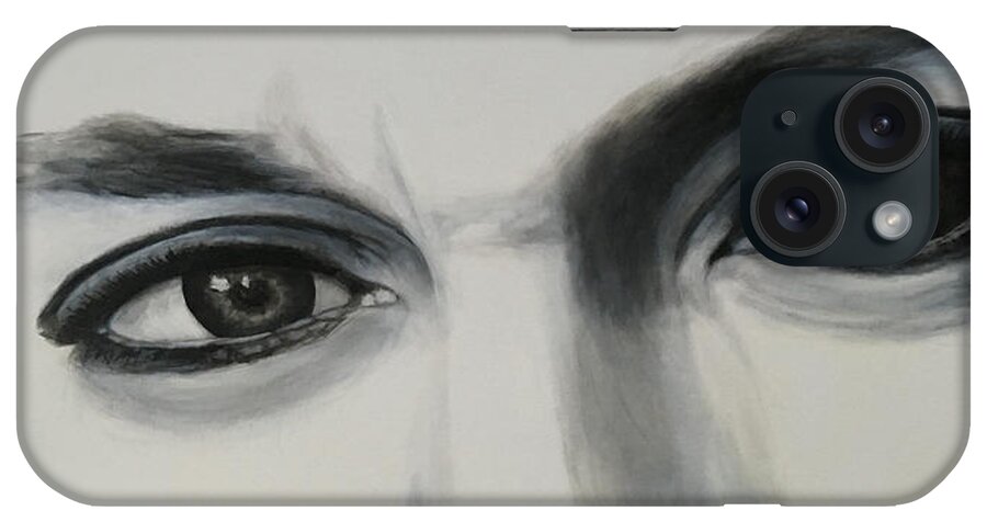 Portrait iPhone Case featuring the painting These Eyes 2 by Mr Dill