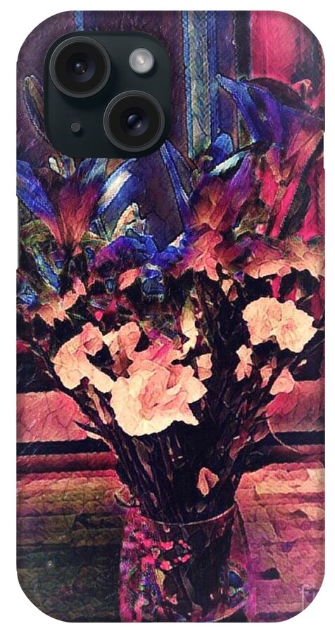 These Flowers Are For You iPhone Case featuring the mixed media These Flowers Are For You by MaryLee Parker