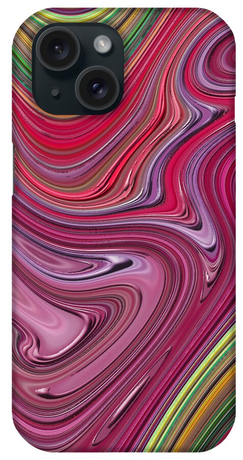 Colorful iPhone Case featuring the digital art Thick Paint Abstract by Melissa A Benson