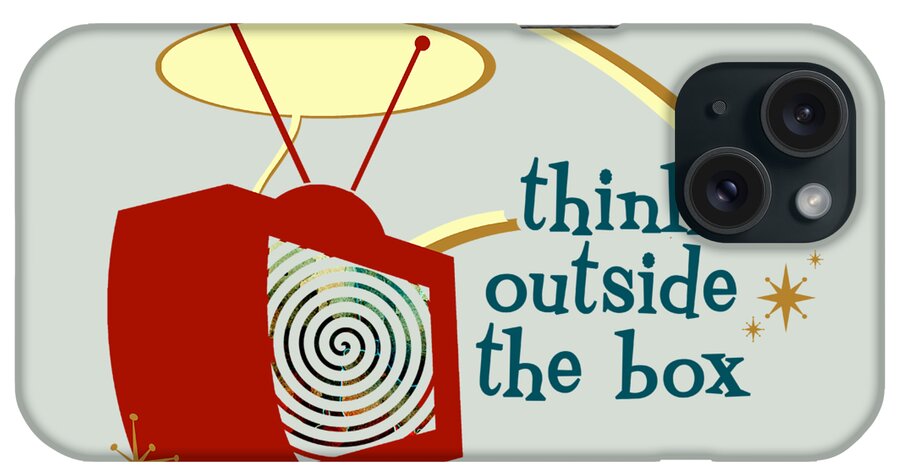 Think Outside The Box iPhone Case featuring the digital art Think Outside the Box by Heather Applegate