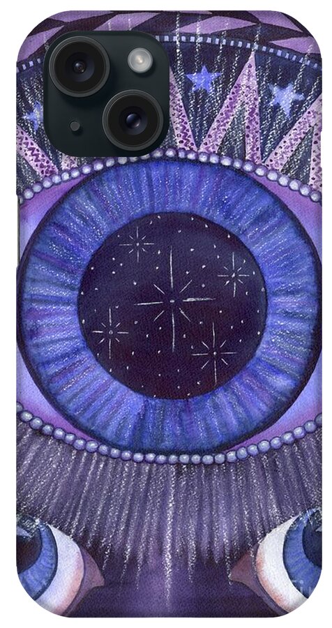 Thrid Eye iPhone Case featuring the painting Third Eye Chakra by Catherine G McElroy