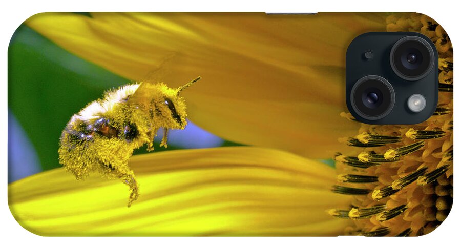 Bee iPhone Case featuring the photograph This bee needs a bath by David Freuthal