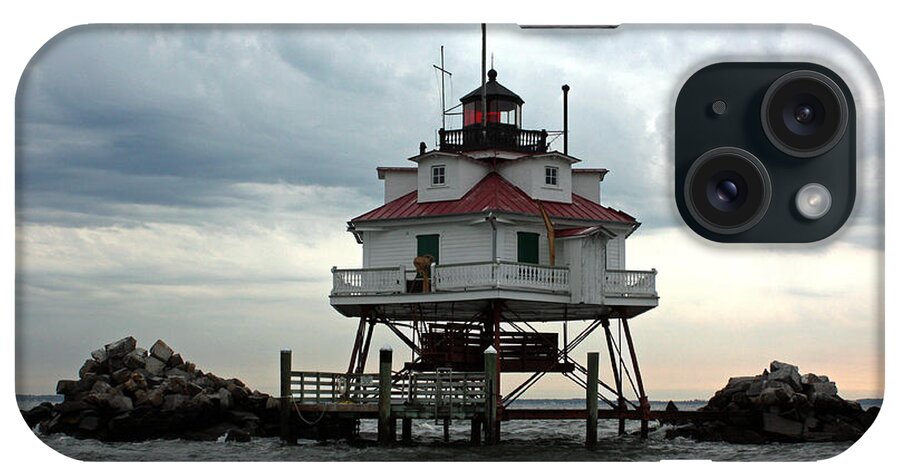 Thomas iPhone Case featuring the photograph Thomas Point Shoal Lighthouse - Up Close by Ronald Reid