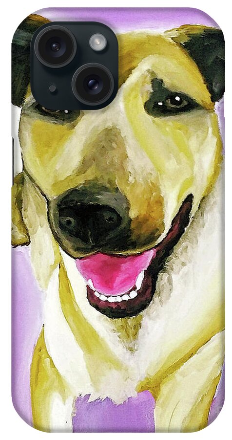 Pet Portrait iPhone Case featuring the painting Thor Date With Paint Jan 22 by Ania M Milo