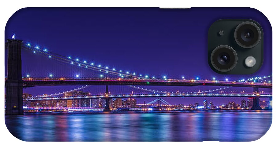 Brooklyn Bridge iPhone Case featuring the photograph Three Bridges by Theodore Jones