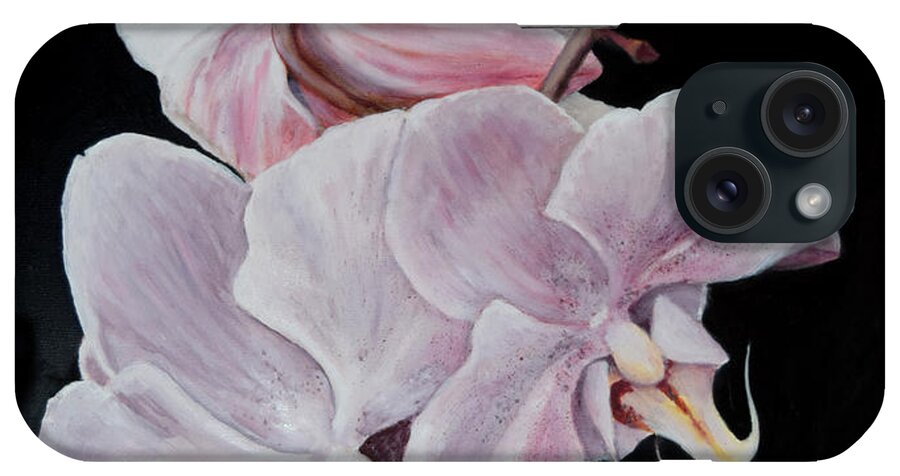 Orchids iPhone Case featuring the painting Three Orchids by Sandra Nardone