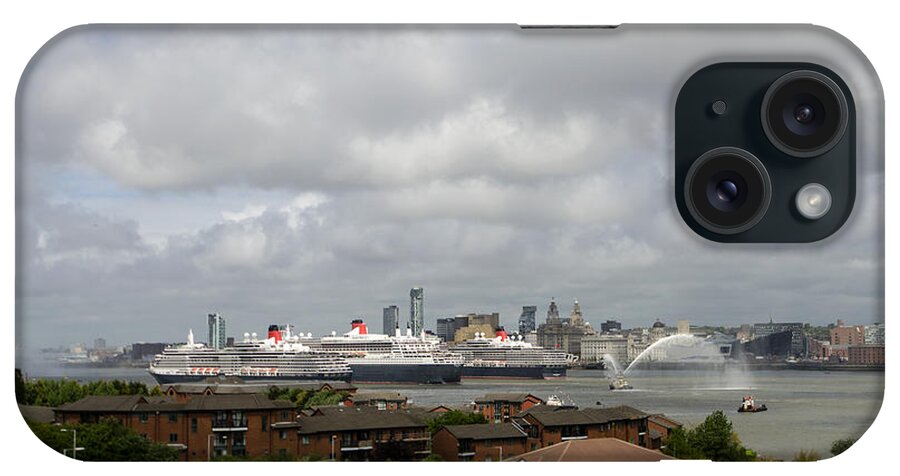 Cunard iPhone Case featuring the photograph Three Queens Salute by Spikey Mouse Photography