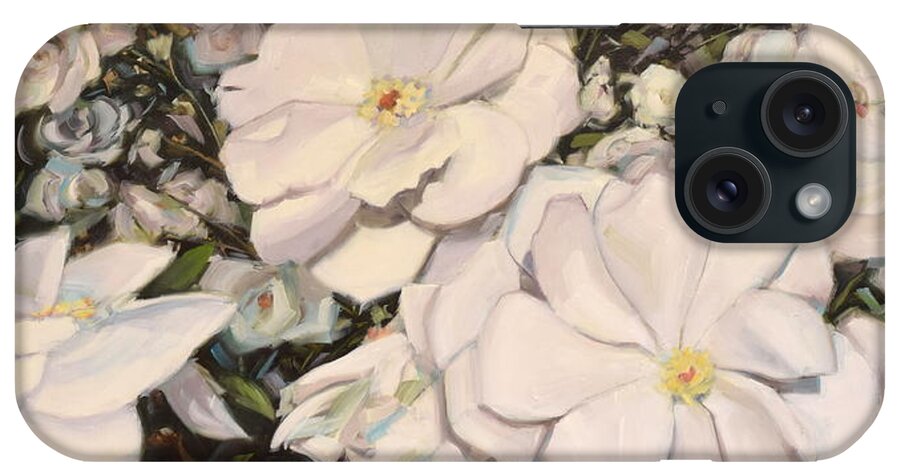 Roses iPhone Case featuring the painting Threshold of Miracles by Holly Van Hart