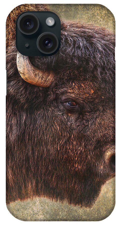 Bison iPhone Case featuring the photograph Thunder Beast by Ron McGinnis