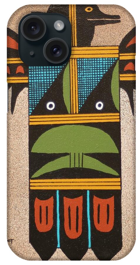 Southwest Art iPhone Case featuring the painting Thunder Bird #2 by Ralph Root