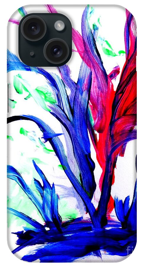 Floral iPhone Case featuring the painting Ti by Fred Wilson
