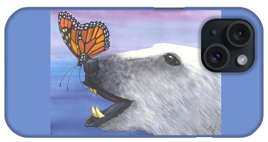 Butterfly iPhone Case featuring the painting Tickles by Catherine G McElroy