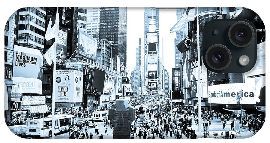 Times Square iPhone Case featuring the digital art Times Square by Perry Van Munster
