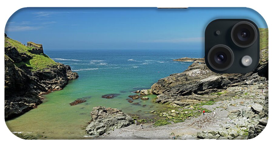 Britain iPhone Case featuring the photograph Tintagel Haven by Rod Johnson