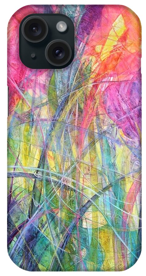 Floral iPhone Case featuring the painting Tiptoe through the Crocus by Annika Farmer