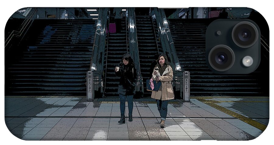 Escalator iPhone Case featuring the photograph Tokyo Metro, Japan Poster by Perry Rodriguez
