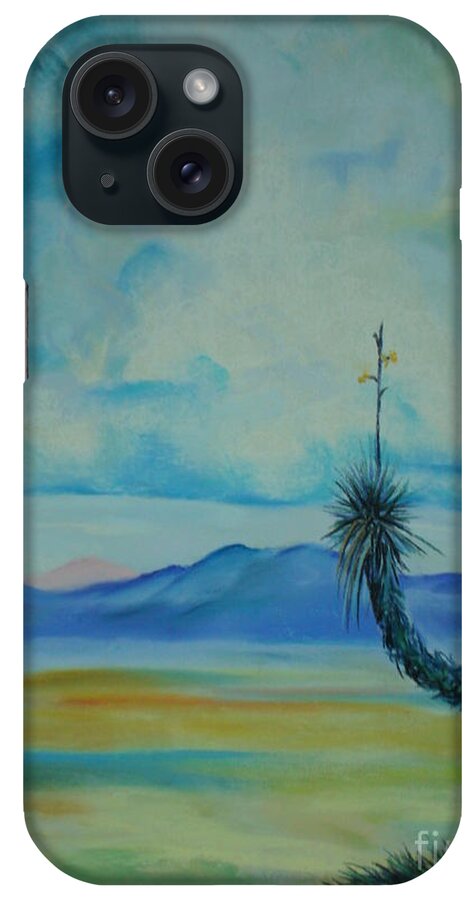 Arizona iPhone Case featuring the pastel Tombstone by Melinda Etzold