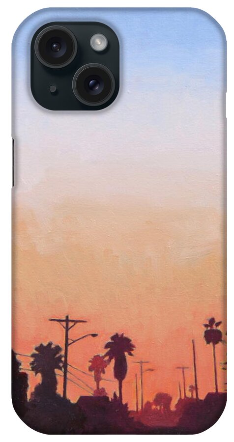 Los Angeles iPhone Case featuring the painting Tonal Hollywood by Andrew Danielsen