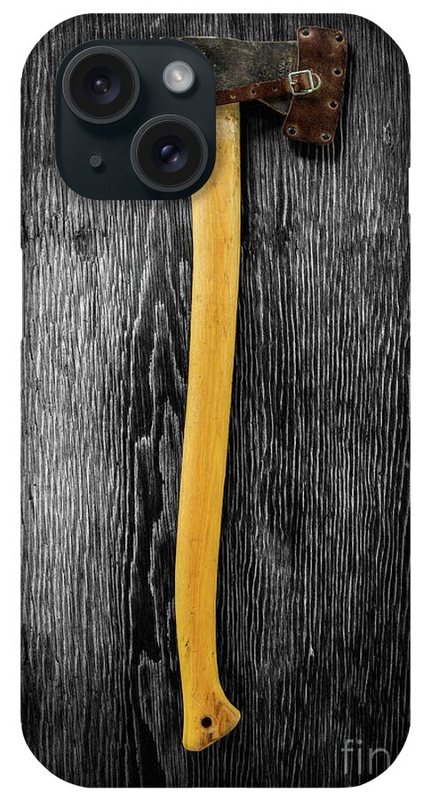 Art iPhone Case featuring the photograph Tools On Wood 11 on BW by YoPedro