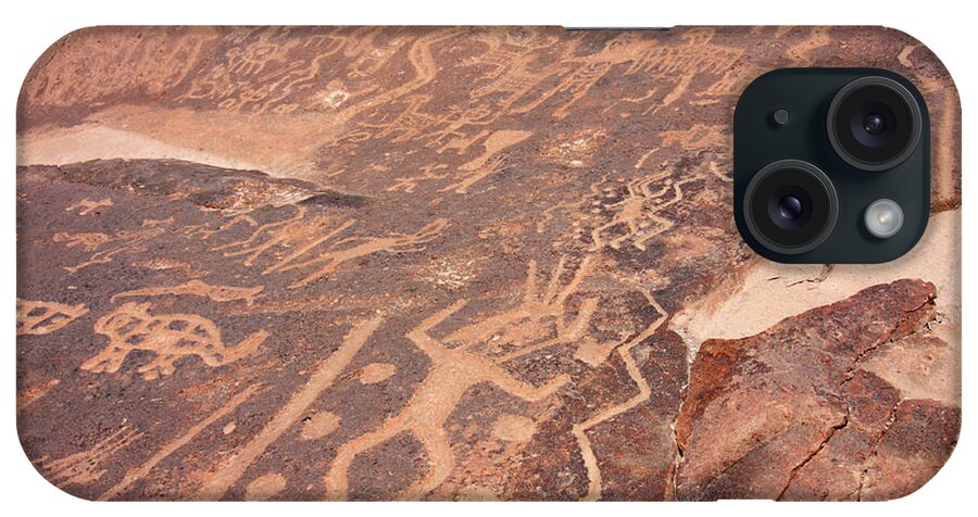 Outdoors iPhone Case featuring the photograph Toro Muerto Petroglyph 25 by Aidan Moran