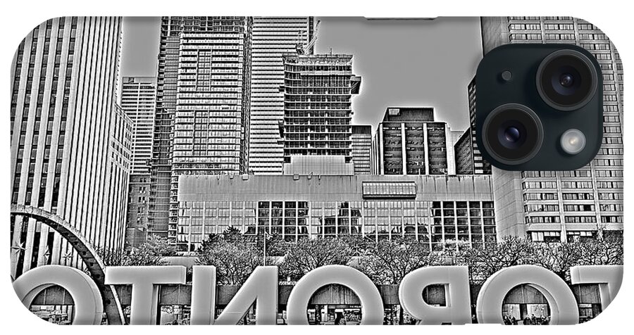 November iPhone Case featuring the photograph Toronto Nathan Phillips Square by Valentino Visentini