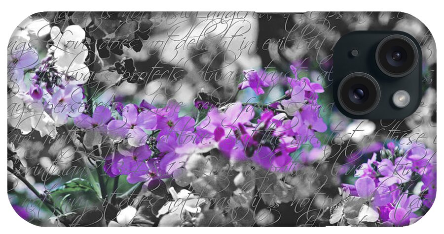 Touch Of Phlox iPhone Case featuring the digital art Touch of Phlox by Christine Nichols