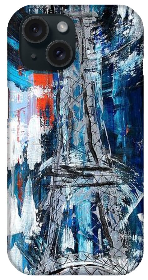 Eiffel iPhone Case featuring the painting Tower Eiffel by J Vincent Scarpace