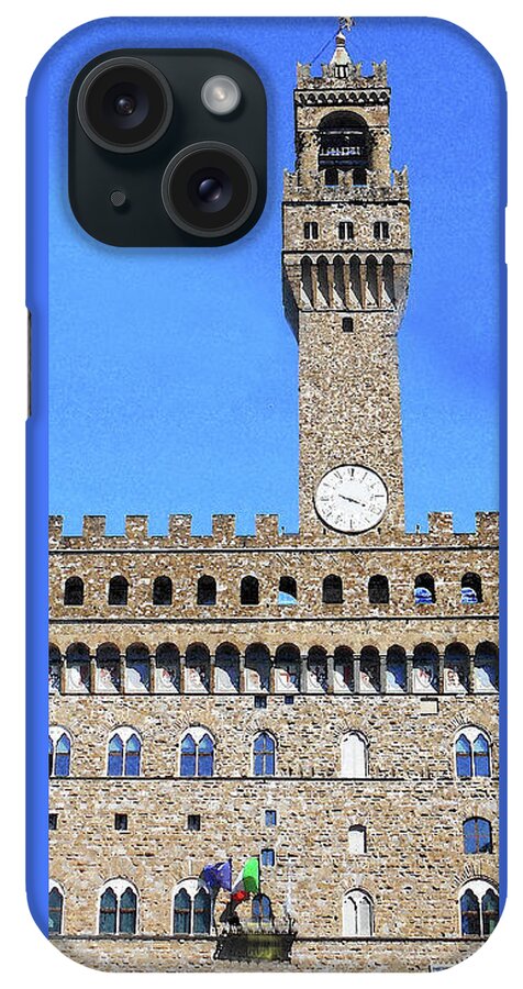 Tower iPhone Case featuring the digital art Tower Of Palazzo Vecchio by Irina Sztukowski