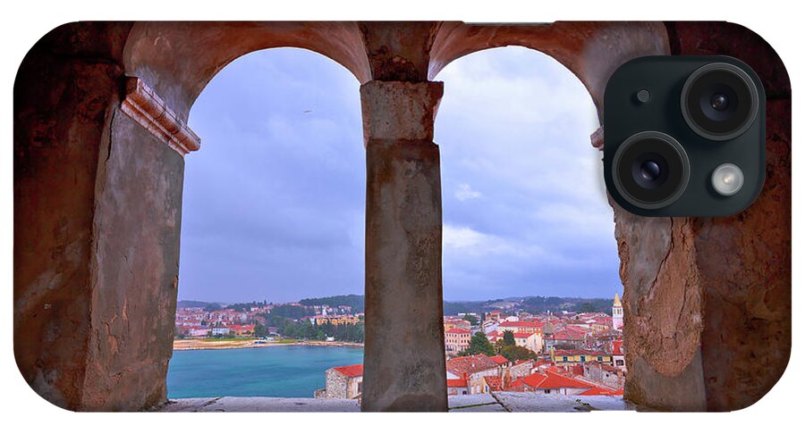Istria iPhone Case featuring the photograph Town of Porec view from church tower window by Brch Photography