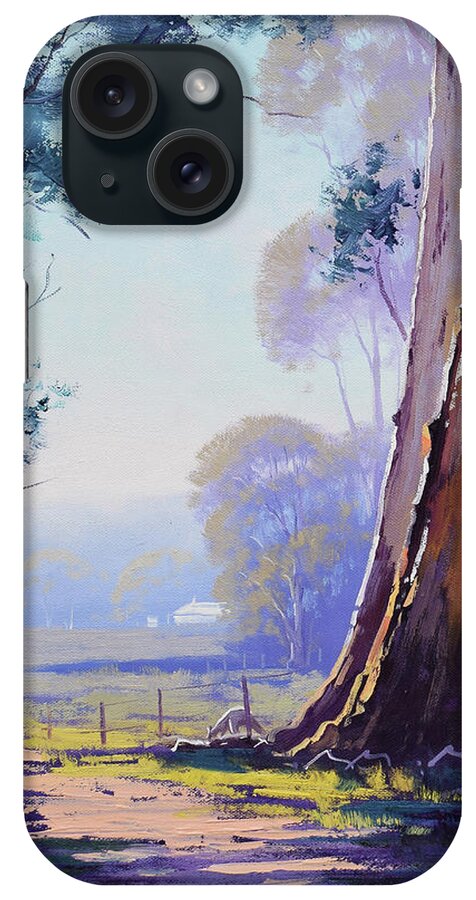 Nature iPhone Case featuring the painting Track to the farm by Graham Gercken