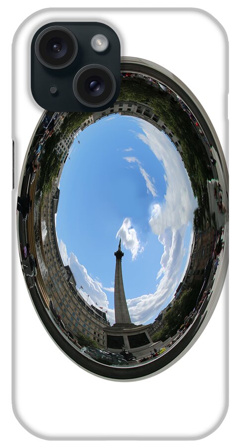 Trafalgar Square iPhone Case featuring the photograph Trafalgar Square Oval by Roger Lighterness